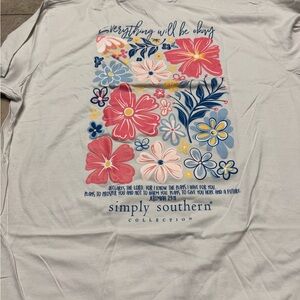 NWT Simply Southern Floral Graphic Tee XL